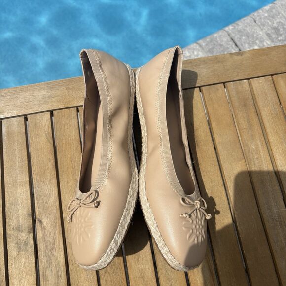 Frye and Co Willow Ballet Flats Women's 10 M Tan Espadrilles Slip On - Picture 6 of 9